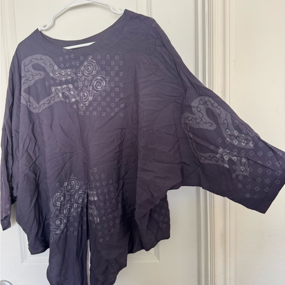 Yazdi Purple Poncho Top